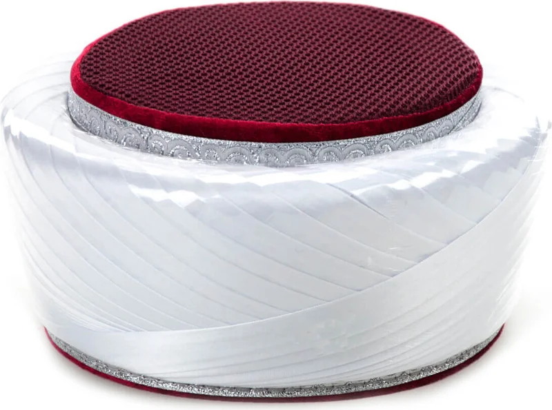 İhvan Imam Turban - Crossed Turban - Mesh - White Color
