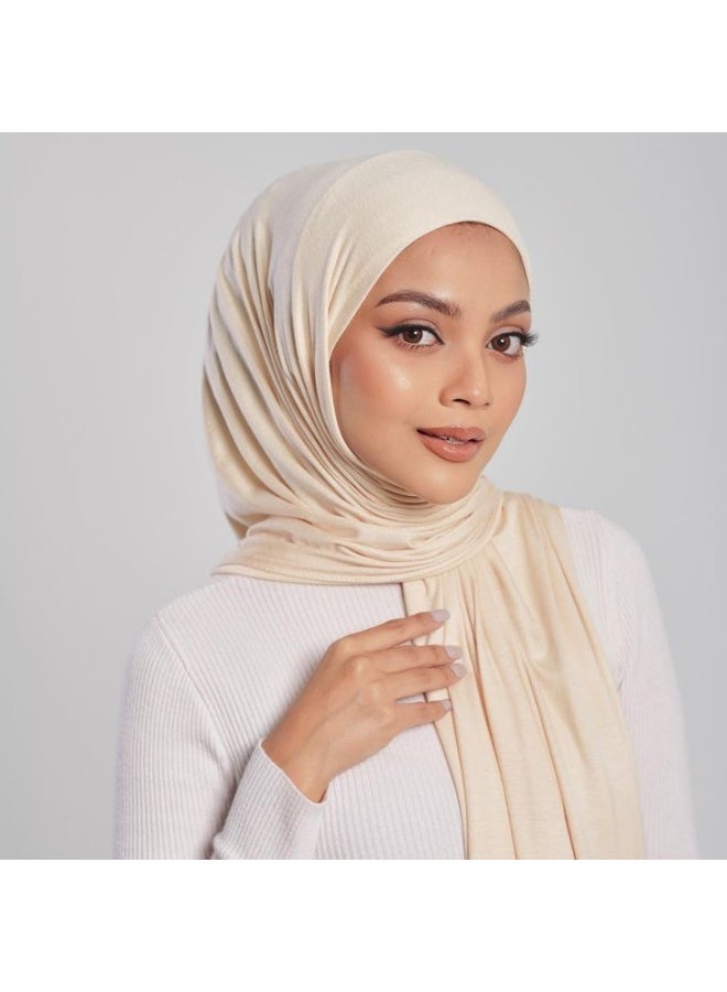 BHNS Fixed veil, beige color and multiple plain colors VIP- Chiffon veil suitable for-Abaya-Clothing-Hijab Lightweight luxury abaya Islamic women's scarf medium shawl with high quality  - Image 3