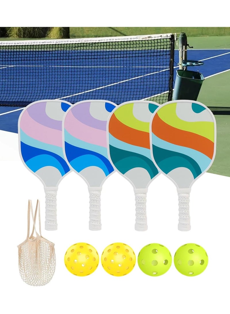 XiuWoo Pickleball Paddles with 4 Pickleball Balls and Bag Set - Pickleball Rackets,Pickleball Rackets with Ergonomic Cushion Grip, Gifts for Men Women, Ideal for Both Amateurs and Professionals - Image 1