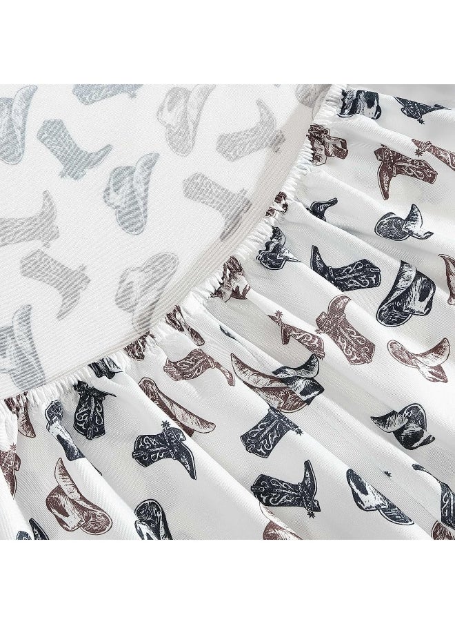 Wrangler Wrangler - Sheet Set, Breathable & Wrinkle Resistant Bedding, Includes Matching Sham & Pillowcases, Western Home Decor (Boots N Hats Black, King)  - Image 5