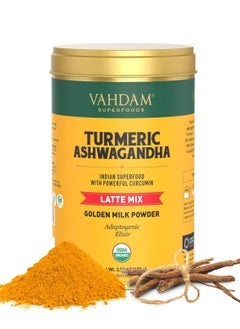 VAHDAM VAHDAM, Organic Golden Milk Powder Turmeric Ashwagandha Latte Mix 40 cups 