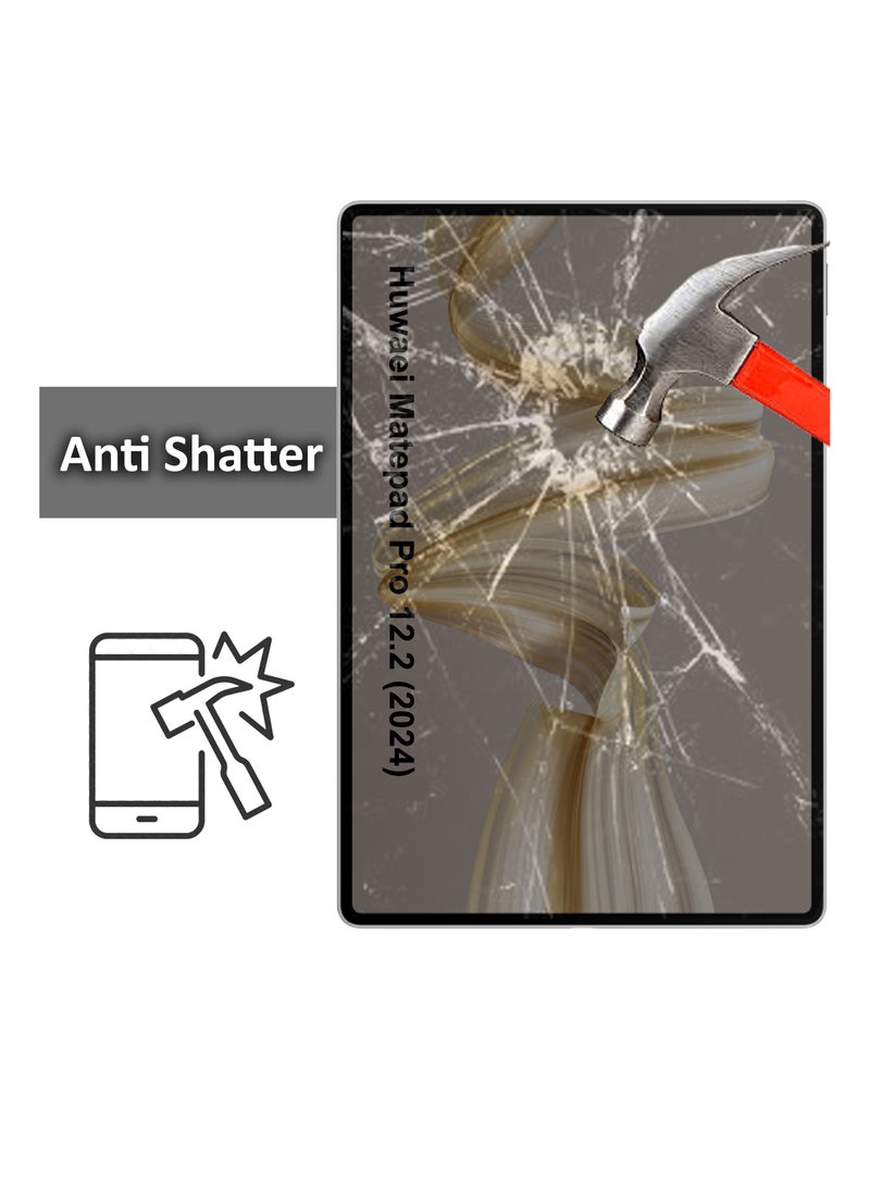 Huwaei Matepad Pro 12.2 (2024) -  [2 Pack] Tempered glass Screen Protector - Clear - Image 3