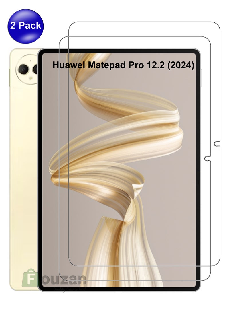 Huwaei Matepad Pro 12.2 (2024) -  [2 Pack] Tempered glass Screen Protector - Clear - Image 1