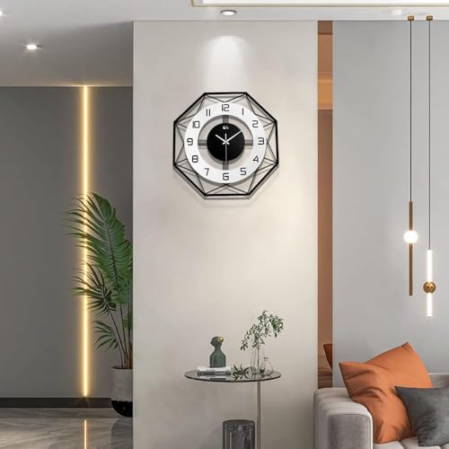 AVVIC MART Home Decoration European Peacock Analog Wall Clock Crystal Luxury Living Room Creative Personality Art,Metal,Blue,Birds (ST-26, 40CM) - Image 5