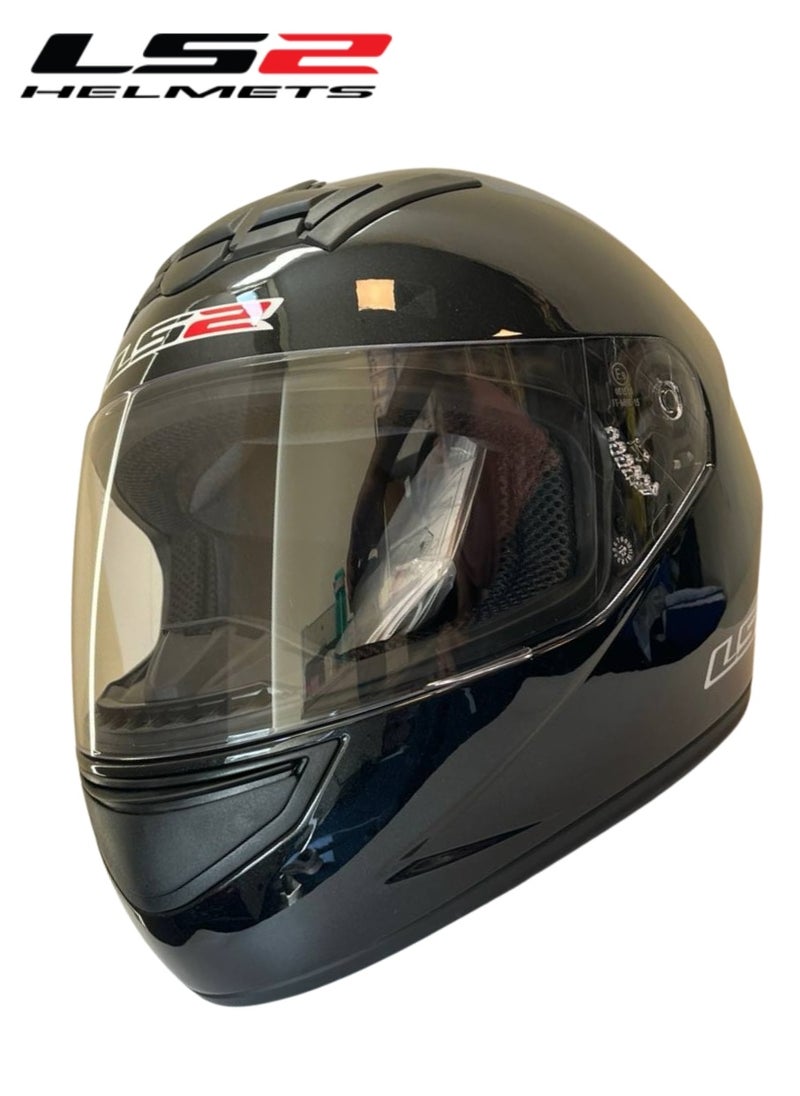 LS2 HELMETS Blast Full Face Motorcycle Helmet – Black Metallic Lightweight, ECE Certified, Aerodynamic, Anti-Scratch Visor, for Men & Women Riders - Size Extra Large  - Image 1