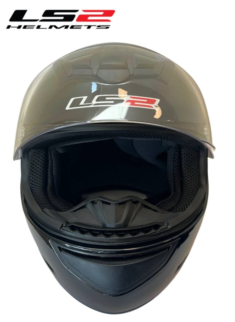 LS2 HELMETS Blast Full Face Motorcycle Helmet – Black Metallic Lightweight, ECE Certified, Aerodynamic, Anti-Scratch Visor, for Men & Women Riders - Size Extra Large  - Image 3