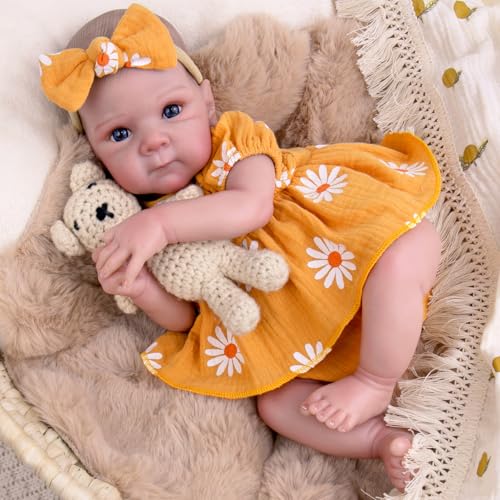 Aori Reborn Baby Doll Realistic Girl 20 inches  Soft Cloth Body and Vinyl Limbs Lifelike Newborn Baby Dolls for Kids Imaginative Play Emotional Comfort for The Elderly - Image 1