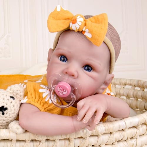 Aori Reborn Baby Doll Realistic Girl 20 inches  Soft Cloth Body and Vinyl Limbs Lifelike Newborn Baby Dolls for Kids Imaginative Play Emotional Comfort for The Elderly - Image 5