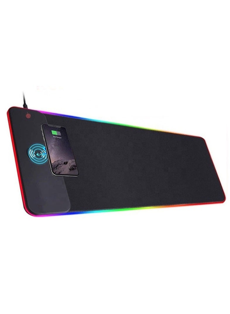 General RGB Light-Emitting Mouse Pad, Light-Emitting RGB Wireless Charging Mouse Pad, Gaming LED Wireless Charging Light-Emitting Mouse Pad  - Image 1