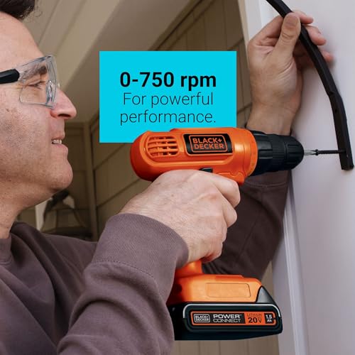 BLACK+DECKER 20V MAX POWERCONNECT Power Drill Cordless Drill Driver Electric Screwdriver with 30 Piece Bit Set and Drivers Kit, Battery and Charger Included (LD120VA) - Image 5
