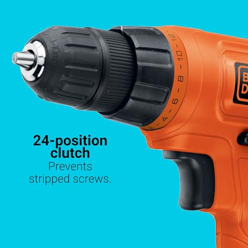 BLACK+DECKER 20V MAX POWERCONNECT Power Drill Cordless Drill Driver Electric Screwdriver with 30 Piece Bit Set and Drivers Kit, Battery and Charger Included (LD120VA) - Image 4
