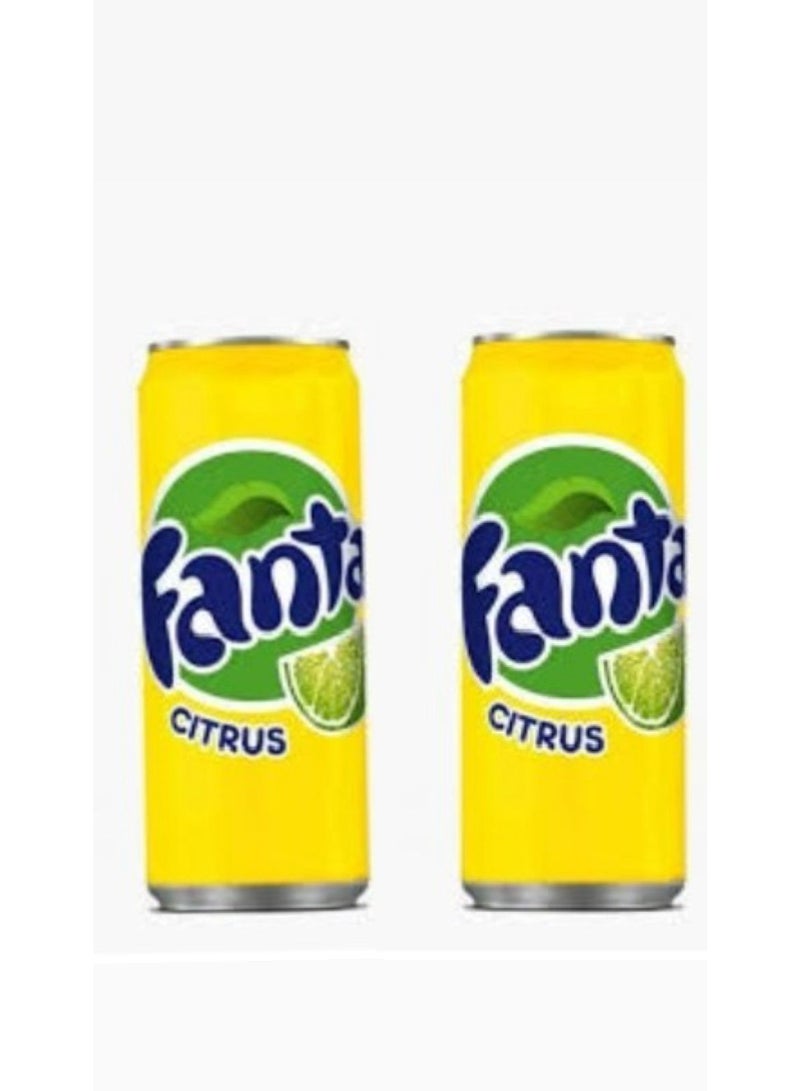 Fanta 2 Fanta Soda Drink Citrus 330ml - Image 1