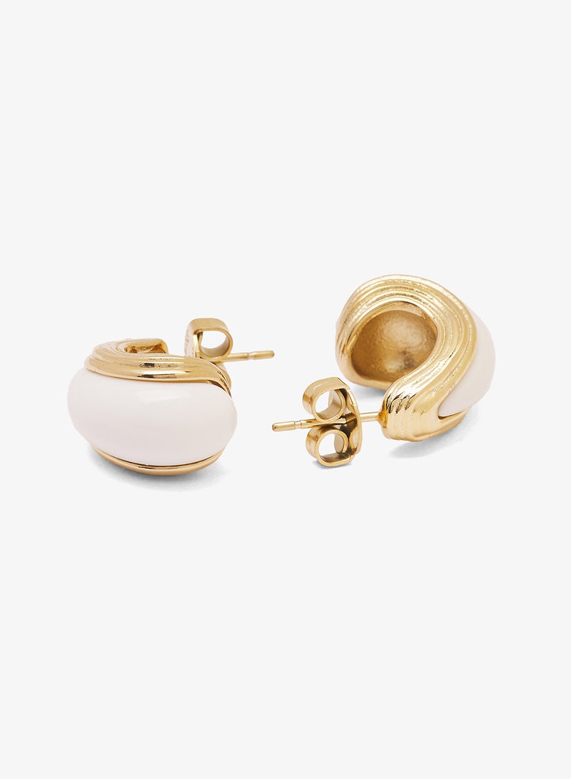 GUESS Logo 20Mm Polished Resin J Hoops - Image 2