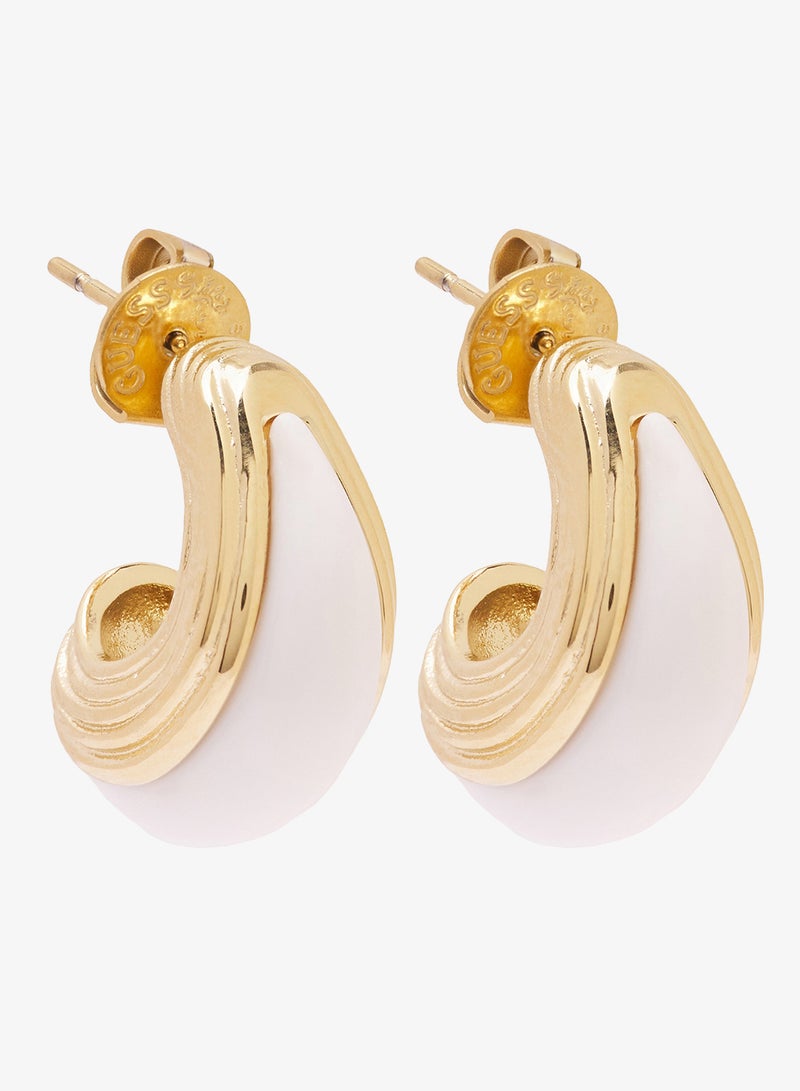 GUESS Logo 20Mm Polished Resin J Hoops - Image 1