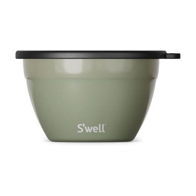 S'well Stainless Steel Salad Bowl Kit 64oz, Mountain Sage, Comes with 2oz Mini Canister and Removable Tray for Organization, Leakproof, Easy to Clean, Dishwasher Safe - Image 1