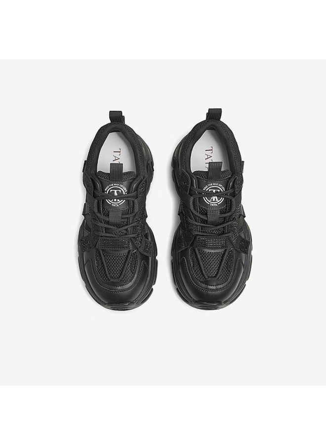 HESHE Tata Starry Sky Chunky Dad Sneakers For Women Cy201am5, Black , Size 37 - Image 3