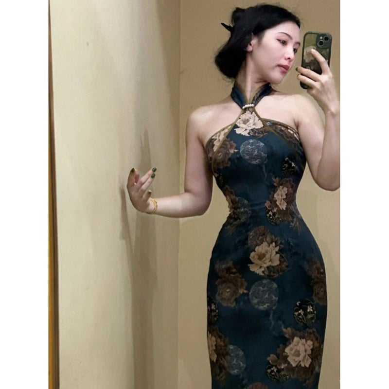 Original Homemade New Chinese Style National Style New Improved Pure Desire Style Ten Thousand Kinds Of Improved Cheongsam Tight Waist Slimming Dress - Image 5