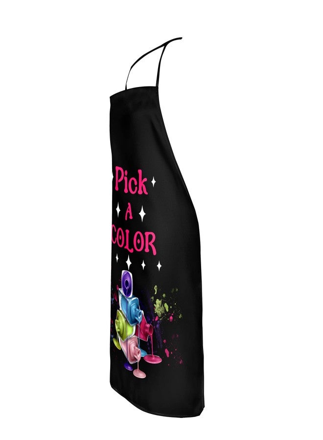 Giwawa Nail Tech Aprons for Women - Pick A Color Nail Tech Apron Nail Artist Technician Apron Manicurists Nail Art Supplies for Nail Salons Colorful Cosmetology Smock - Image 4