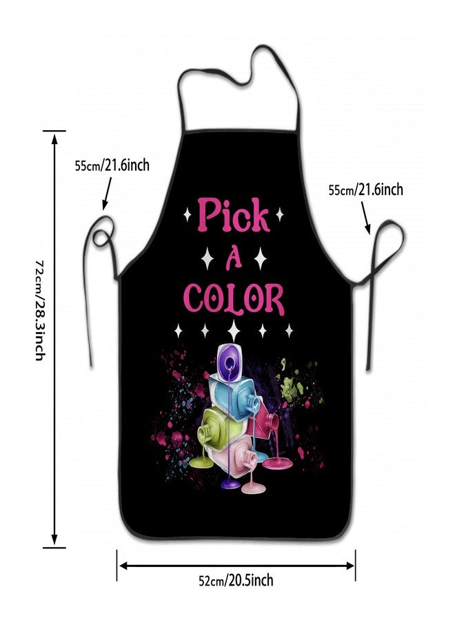 Giwawa Nail Tech Aprons for Women - Pick A Color Nail Tech Apron Nail Artist Technician Apron Manicurists Nail Art Supplies for Nail Salons Colorful Cosmetology Smock - Image 3