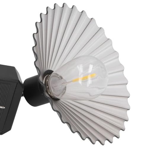 kh Solar Outdoor Wall Light LED Decorative Wall Lamp with Solar Panel | Rechargeable & Energy Saving | Waterproof | Black Finish | No Wiring Needed | for Garden, Fence, Porch, Patio - Image 4