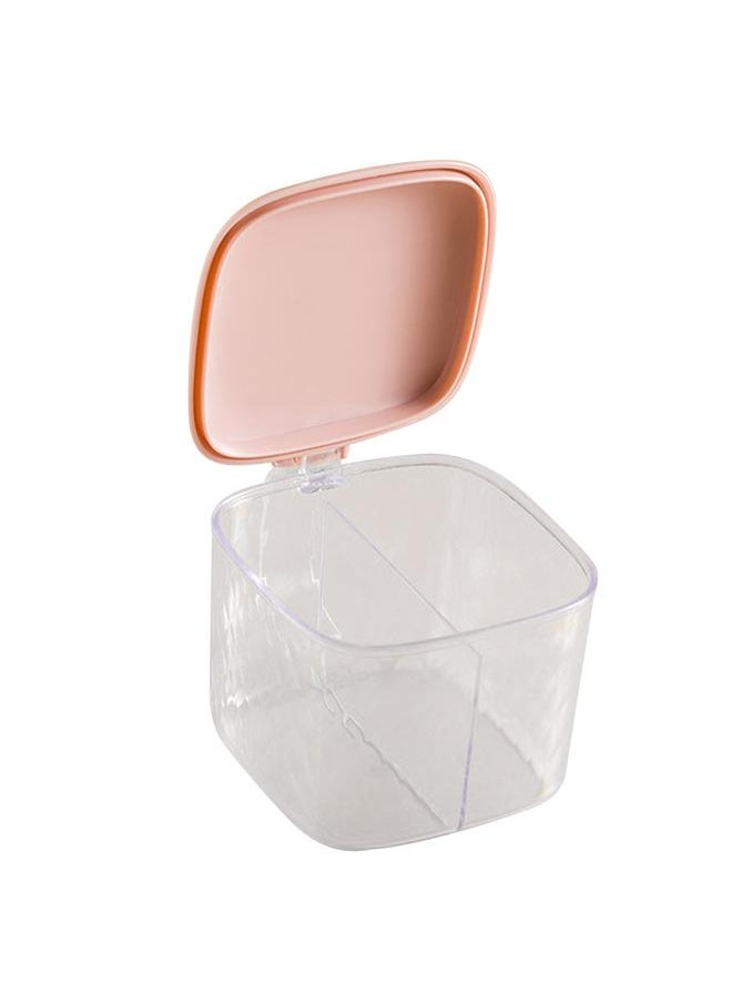 Thoraya 2 Compartment Clear Seasoning Box Kitchen Clear Seasoning Storage Container for Spice Salt Sugar Cruet Condiment Jars with Spoons  - Image 2