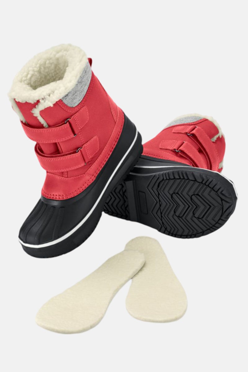 Tchibo Kids Boys  Velcro Closure Weather Boots, Red - Image 3