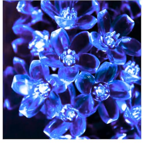 KHIZAR Silicone Flower Fairy Lights – Cherry Blossom LED String Lights for Home Decoration, Valentine Gifts, Mother’s Day, Boys & Girls Bedroom Décor (Blue Color) - Image 5