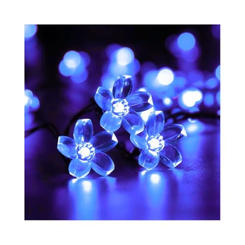 KHIZAR Silicone Flower Fairy Lights – Cherry Blossom LED String Lights for Home Decoration, Valentine Gifts, Mother’s Day, Boys & Girls Bedroom Décor (Blue Color) - Image 4