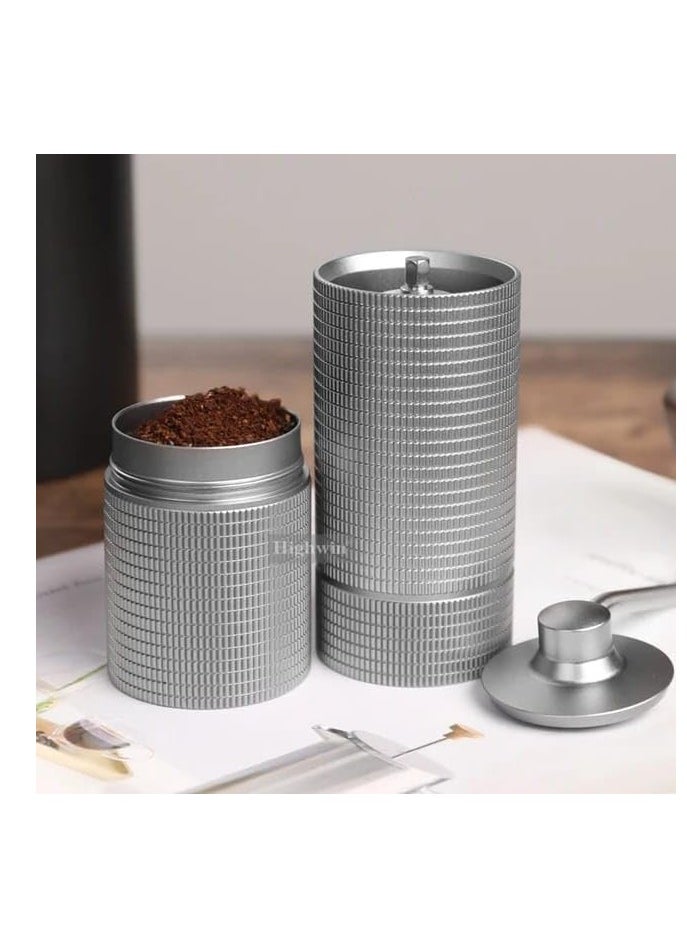 Generic - Liying Manual Coffee Grinder with Conical Burr, Hand Coffee Grinder with Adjustable Setting, Capacity 30g (Grey) - Image 1