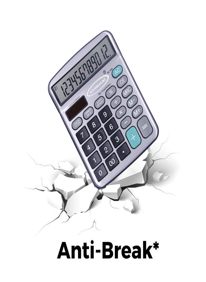 Bambalio Digits BL-400 Big Display & Metallic Panel 3 Years Warranty Electronic Calculator, Silver, Medium Size - Image 3