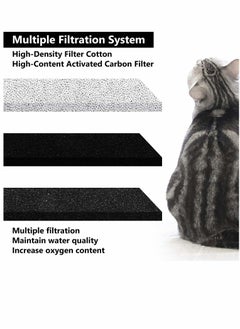 KASTWAVE Pet Water Fountain Filter, Cat Water Fountain Replacement Filters Compatible with WF020 Water Fountain White and Transparency 12 Pcs  - Image 2