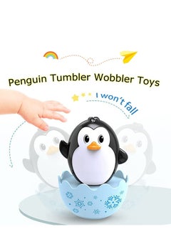 Excefore Cute Tumbler Toys Penguin Bunny Chick Roly Poly Egg Toys Soft Bell Tones Colorful Design Portable Toddler Birthday Gifts Party Decoration 3PCS  - Image 3