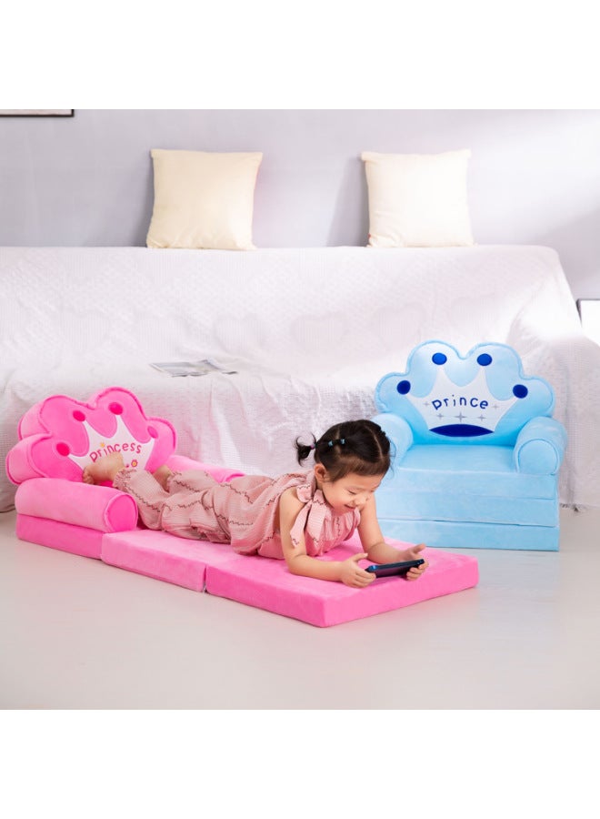 Children's Folding Sofa Bed Nap Cartoon Cute Kindergarten Baby's Small Sofa Lazy Seat Detachable And Washable Three-Layer-Specifications:Two-layer Folding-Color:Frog - Image 4