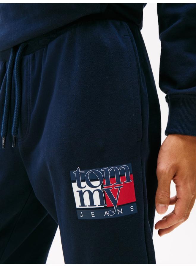 تومي جينز بنطلون رياضي تيري نحيف بشعار العلم - Image 2