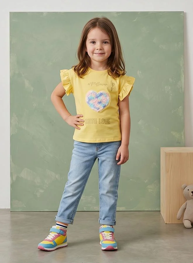 Babies & More Babies & More Toddler Girls Yellow Short Sleeve T-Shirt
