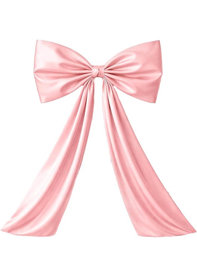 Decor Large Bow for Room, Giant Ribbon Tie for Birthday Party Backdrop Wall Decor, 24 X 36 Inches - Pink - Image 1