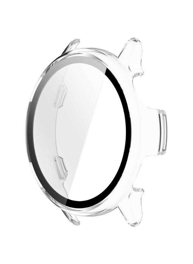 1pcs Glass+Case Protective PC Case Glass For Garmin Vivoactive 6 All-around Screen Protector Bumper Protective Cover Compatible With Vivoactive6 Cover Shell (Clear) - Image 3