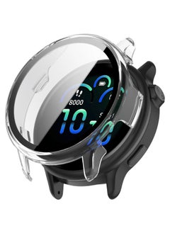 Generic 1pcs Glass+Case Protective PC Case Glass For Garmin Vivoactive 6 All-around Screen Protector Bumper Protective Cover Compatible With Vivoactive6 Cover Shell (Clear)  - Image 1