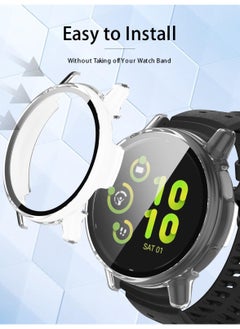 Generic 1pcs Glass+Case Protective PC Case Glass For Garmin Vivoactive 6 All-around Screen Protector Bumper Protective Cover Compatible With Vivoactive6 Cover Shell (Clear)  - Image 4