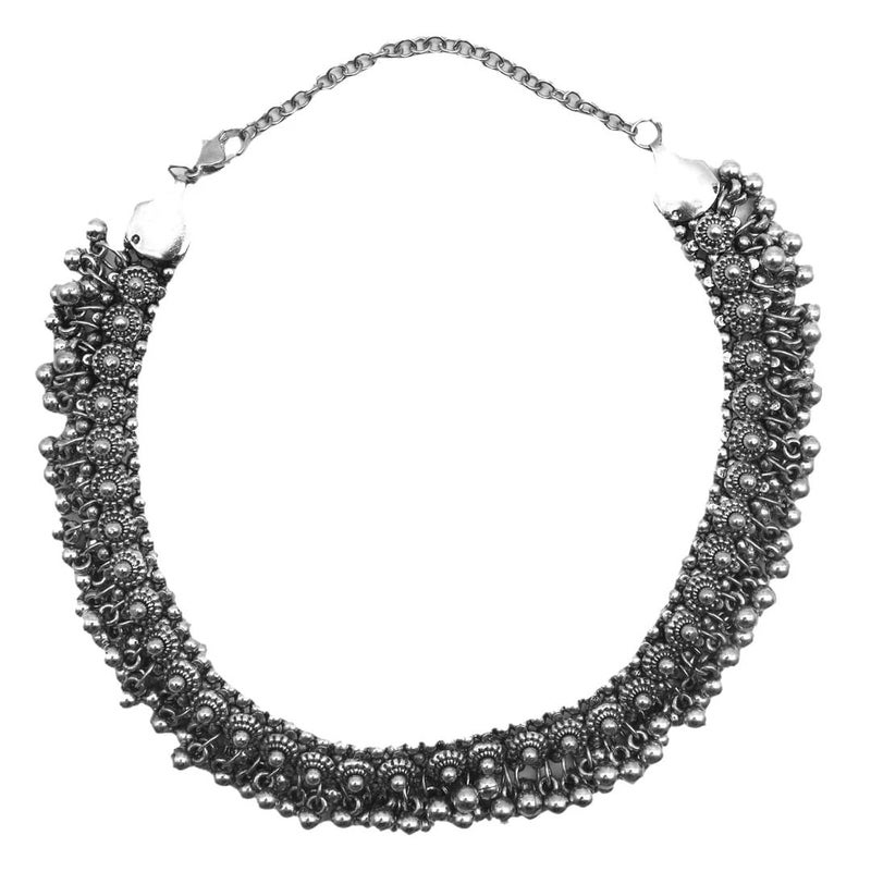 Ziyans Fashion سوار كاحل مؤكسد للنساء مجوهرات فضة ألمانية مطلية أنيقة مصنوعة يدويًا للفتيات والنساء. - Image 5