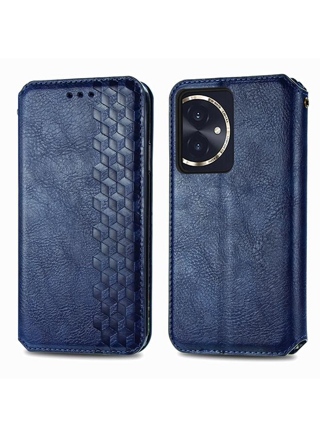 S-TOP Case For Honor 100 5G Cubic Grid Pressed Magnetic Leather Phone Case - Image 1