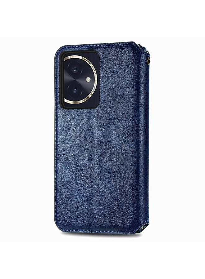 S-TOP Case For Honor 100 5G Cubic Grid Pressed Magnetic Leather Phone Case - Image 3