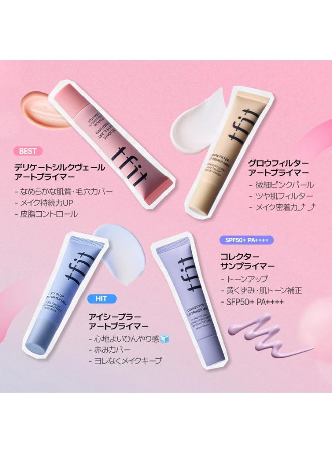 TFIT NEW Cooling Foundation Icy Blur Art Primer, 1.0 fl oz (30 ml), Moisturizing, Petite Play, Dryness Prevention, Pores, Makeup Glow, Makeup Collapse, Korea - Image 4