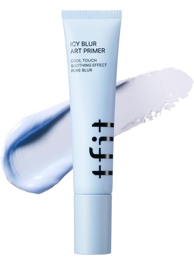 TFIT NEW Cooling Foundation Icy Blur Art Primer, 1.0 fl oz (30 ml), Moisturizing, Petite Play, Dryness Prevention, Pores, Makeup Glow, Makeup Collapse, Korea - Image 1