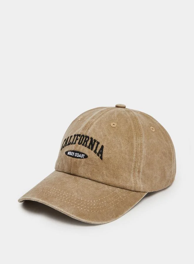 Styli Khaki California Embroidered Baseball Cap