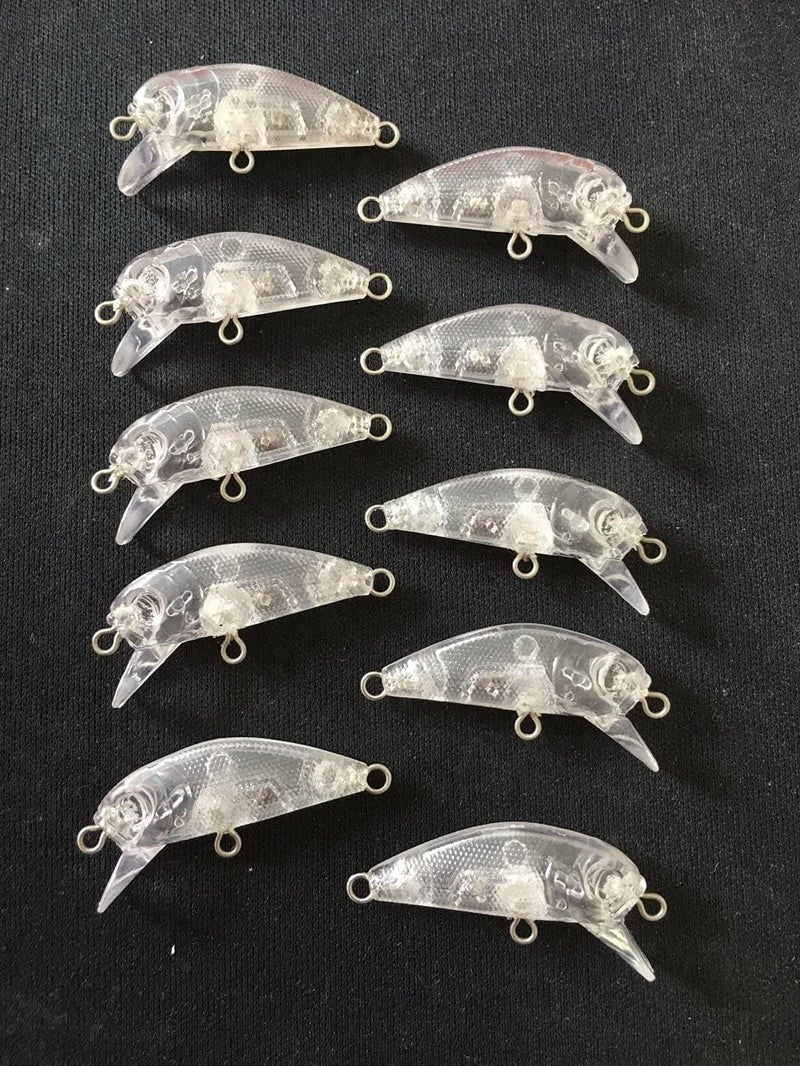 wLure 10 Blank Unpainted Minnow Crankbait Topwater Lipless Jerkbait Fishing Lures - Image 2