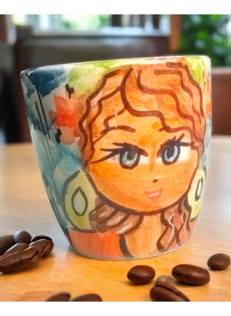 color zone pottery 150ml Pottery and Porcelain Mug, Each Piece is Unique, Microwave Safe  - Image 2