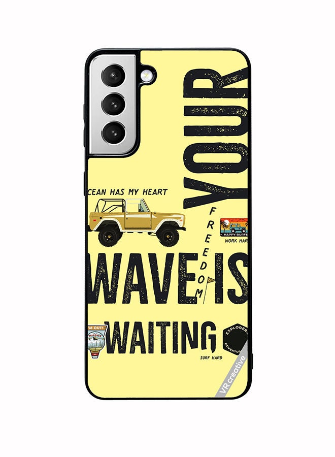 VR CREATIVE Protective Case Cover For Samsung Galaxy S22 5G Your Wave Is Waiting Design Multicolour - Image 1