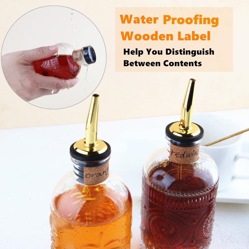 Shining Craft Syrup Dispenser Bottles Set, 4 Pack 7 OZ Bottles With Metal Pour Spout and Labels for Syrups, SC055 (4 Pack) - Image 5