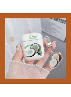 Building Blocks Dog Cartoon Suitable For Apple Airpods Wireless Bluetooth Headphone Case TPU Transparent Anti-fall Soft Case-Colour:Coconut + Pendant (single Style Starting From 50)-Applicable Model:airpods 4 （2024）